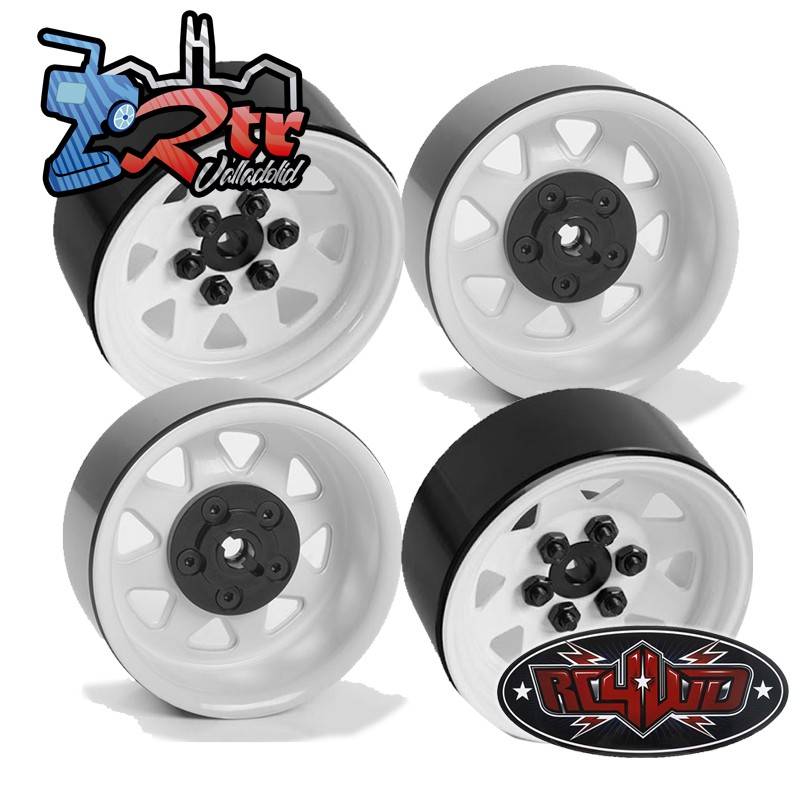 Llantas Rc4wd 1.9 acero de 6 Lug Wagon Blancas 4 Unidades