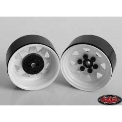 Llantas Rc4wd 1.9 acero de 6 Lug Wagon Blancas 4 Unidades