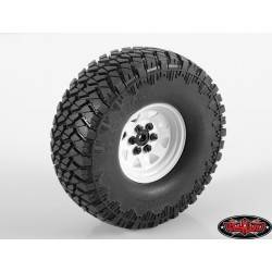 Llantas Rc4wd 1.9 acero de 6 Lug Wagon Blancas 4 Unidades