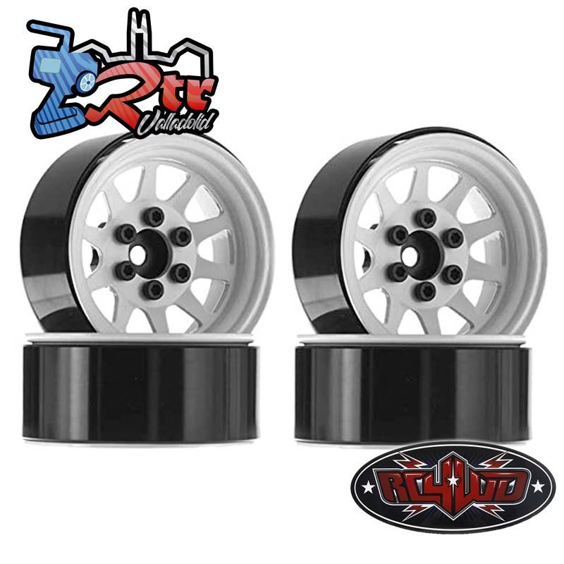 Llantas Rc4wd 1.9 acero OEM Stamped Blancas 4 Unidades