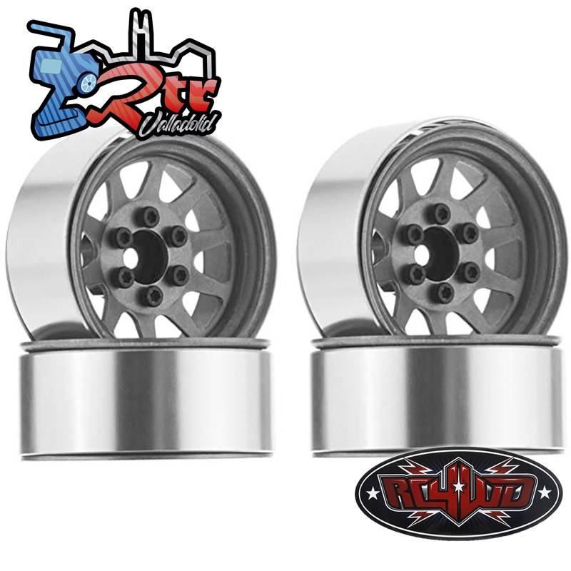Llantas Rc4wd 1.9 acero OEM Stamped Plata 4 Unidades