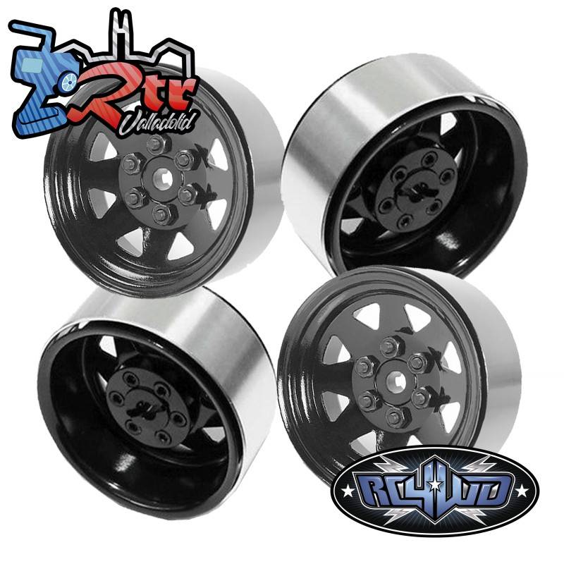 Llantas Rc4wd 1.9 acero 6 Lug Wagon Negras 4 Unidades