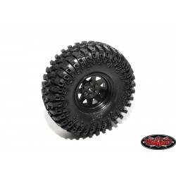 Llantas Rc4wd 1.9 acero 6 Lug Wagon Negras 4 Unidades