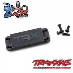 Placa de cubierta, servodirección / 3x8 BCS (4) Traxxas TRA5326X