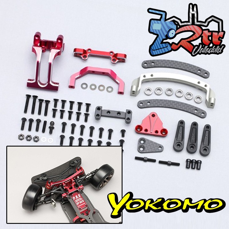 Slide Rack Bulkhead set Ver.2 Rojo para YD-2E / S Series Yokomo Y2-202SER
