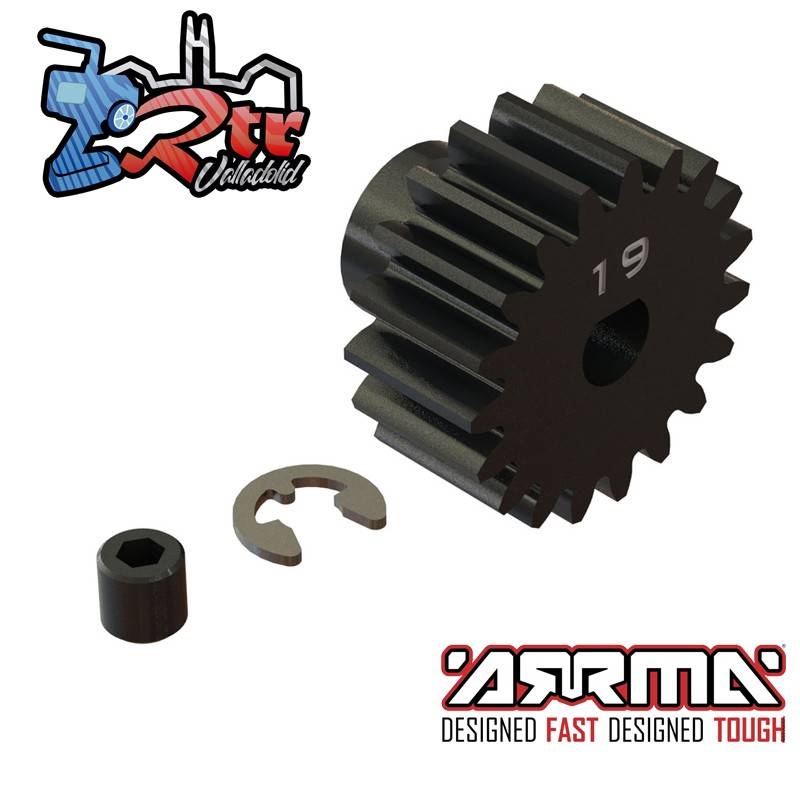 Engranaje de piñón, 19T HD Mod1 Eje 5mm Safe-D5 ARA310966