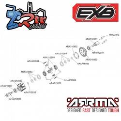Conjunto de diferencial Delantero o trasero, GP4 5mm 10k EXB Arrma ARA311066
