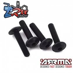 Tornillo de cabeza de botón con brida M4x18mm 4 Unidades Arrma ARA727412