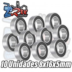 Rodamientos 8x16x5mm 10 Unidades MOLDECAR