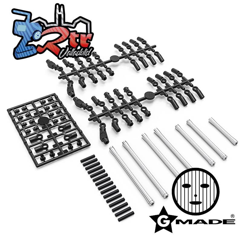 Juego de eslabones de aluminio delantero y trasero GS02 para distancia entre ejes de 313 mm Gmade