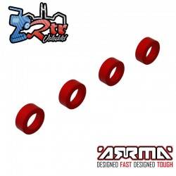 Tapa de extremo de brazo de suspensión de aluminio roja Arrma ARA330593