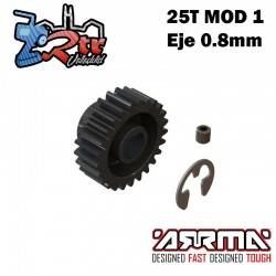 Piñón engranaje 25T Modulo 1 Eje 8mm Arrma ARA311045