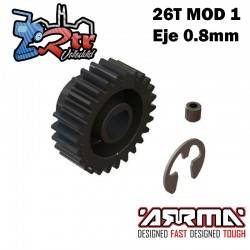 Piñón engranaje 26T Modulo 1 Eje 8mm Arrma ARA311046