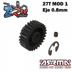 Piñón engranaje 27T Modulo 1 Eje 8mm Arrma ARA311047