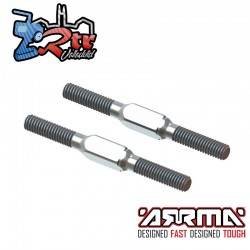 Tensor de acero, M4x45mm Plateado 2 unidades EXB Arrma ARA340176