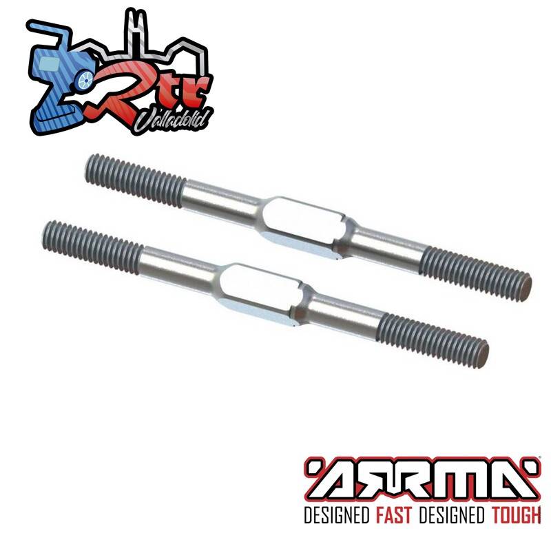 Tensor de acero, M4x60mm Plateado 2 unidades EXB Arrma ARA340177