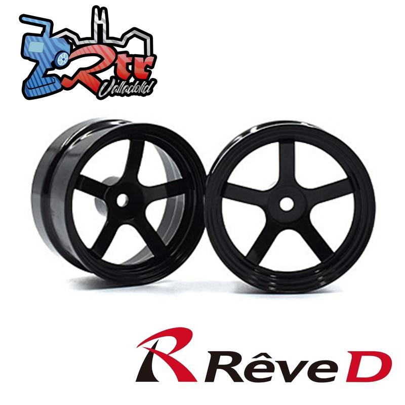 Llantas de competicion Reve D DP5 Negras Offset 6mm 2 unidades