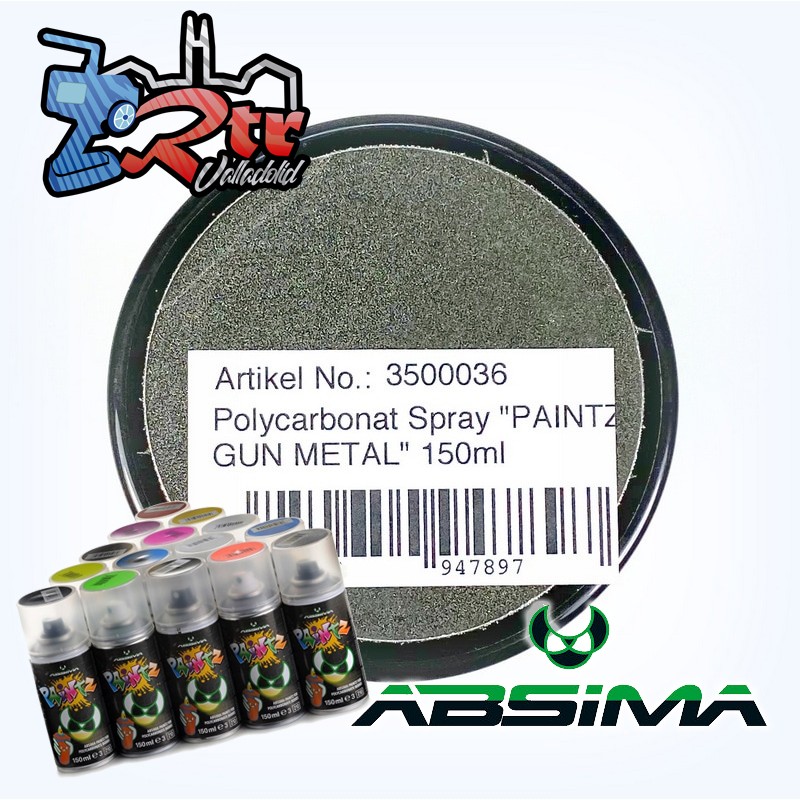 Pintura Absima Lexan Metal de Pistola con aditivo anti Nitro 150Ml