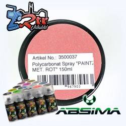 Pintura Absima Lexan Rojo Metalico con aditivo anti Nitro 150Ml
