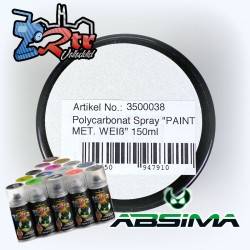 Pintura Absima Lexan Blanco Metalico con aditivo anti Nitro 150Ml