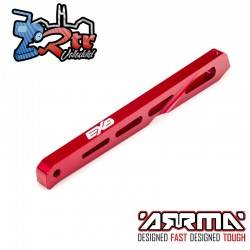 Soporte de chasis de aluminio central trasero 120 mm rojo EXB Arrma ARA320568