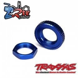 Tuercas protectoras de servo, aluminio anodizado azul Traxxas TRA8345