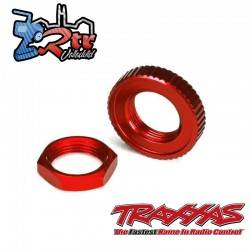 Tuercas protectoras de servo, aluminio anodizado Rojo Traxxas TRA8345R