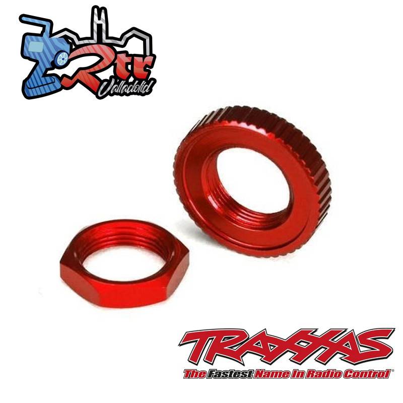 Tuercas protectoras de servo, aluminio anodizado Rojo Traxxas TRA8345R
