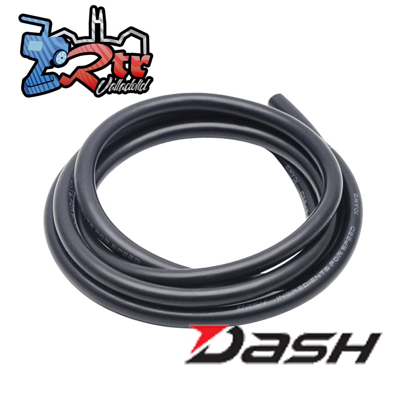 Cable Dash de Silicon 10AWG/2.6mm Negro 1 Metro