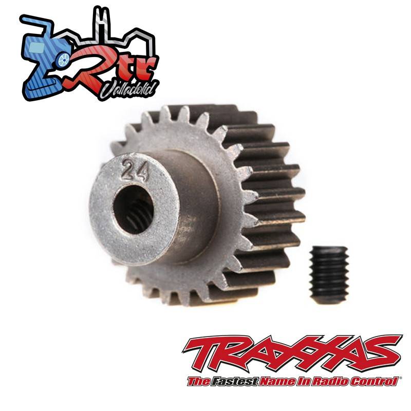 Piñón Traxxas 24T Dientes 48pich Pitch TRA2424 Eje 3.2mm