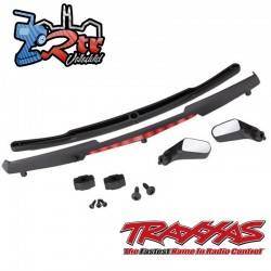Espejos, laterales, alerón negro Traxxas TRA9316