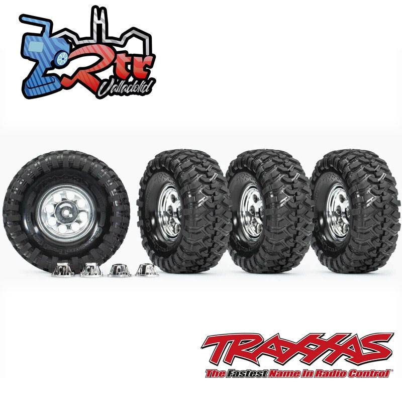 Llantas y rines, ensamblados, pegados 4 Unidades Traxxas Canyon 1.9 TRX-4 Llantas cromadas TRX8183X
