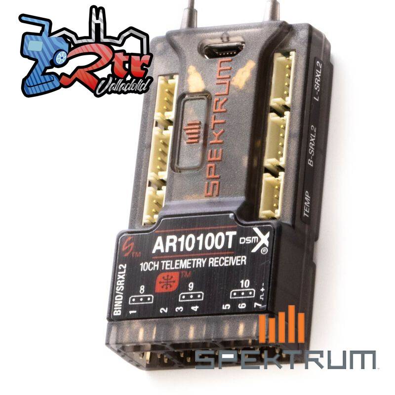 Receptor Spektrum AR10100T DSMX 10 Canales Telemetría