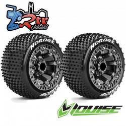 Ruedas Louise 12mm 1/16 ST-HORNET Pegadas Rellenas Negro Cromo LR-T3172SBC