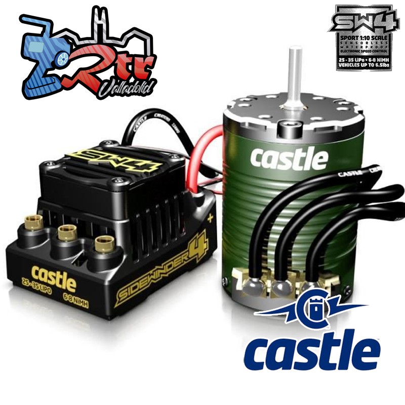 Combo Castle Sidewinder SW4 12.6V 2A BEC WP Sensorless ESC/1415-2400 motor con sensores