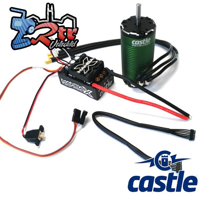 Combo Castle Mamba X SCT 25.2V 1/10 Motor con sensores 1415-2400 Waterproft 5mm Eje