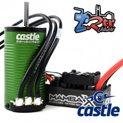 Combo Castle Mamba X SCT 25.2V 1/10 Motor con sensores 1415-2400 Waterproft 5mm Eje