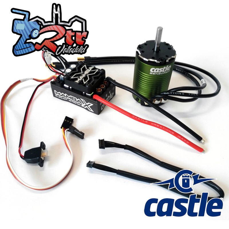 Combo Castle Mamba X SCT 25.2V 1/10 Motor con sensores 1410-3800 Waterproft