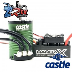 Combo Castle Mamba X SCT 25.2V 1/10 Motor con sensores 1410-3800 Waterproft 5mm Eje
