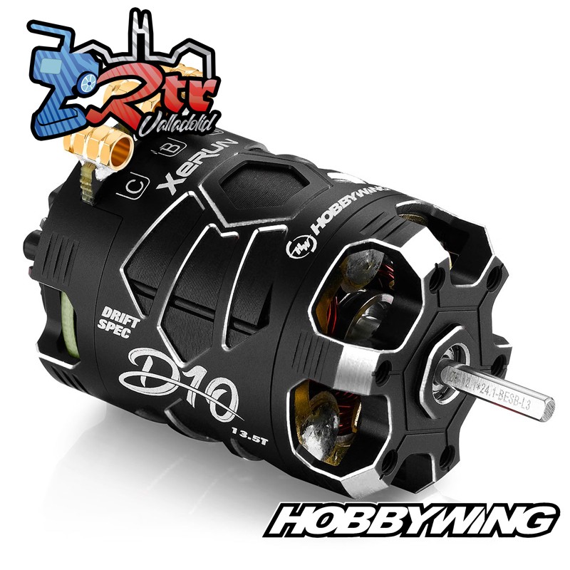 Motor Hobbywing Brushless Xerun D10 Drift 13.5T Sensores Negro