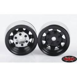 Llantas Rc4wd 1.55 Stock acero Stampado Negro 4 Unidades