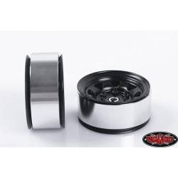 Llantas Rc4wd 1.55 Stock acero Stampado Negro 4 Unidades