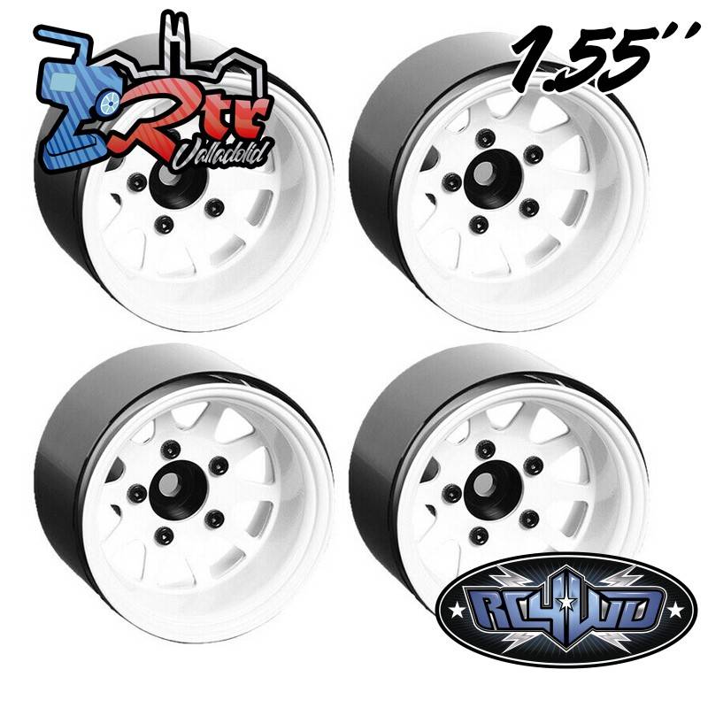 Llantas Rc4wd Deep Dish Wagon 1.55 acero Estampadas blanco 4 Unidades