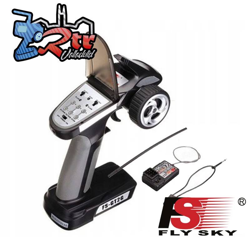 Radio Emisora FlySky FS-GT2G + Receptor FS-A3 2 Canales