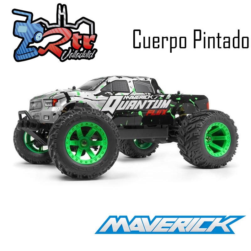 Cuerpo Plata/Verde Quantum MT 1/10 Monster Truck Maverick MV150174