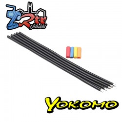 Cable calibre 12 100Cm Color negro con retráctil de colores