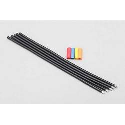 Cable calibre 12 100Cm  Yokomo Color negro con retráctil de colores