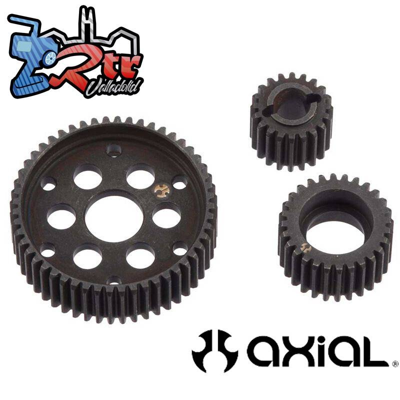 Juego completo de engranajes de metal Acero 3 pieza Bloqueado Axial AX30708