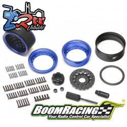Llantas BoomRacing ProBuild™ 1.9 R12 Ajustable Offset Aluminio 2 Unidades Azul/Negro Mate