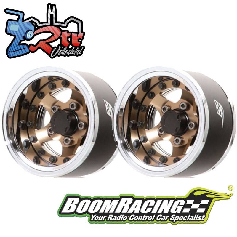 Llantas BoomRacing ProBuild™ 1.55 SV5 Ajustable Offset Aluminio 2 Unidades Cromo/Bronce